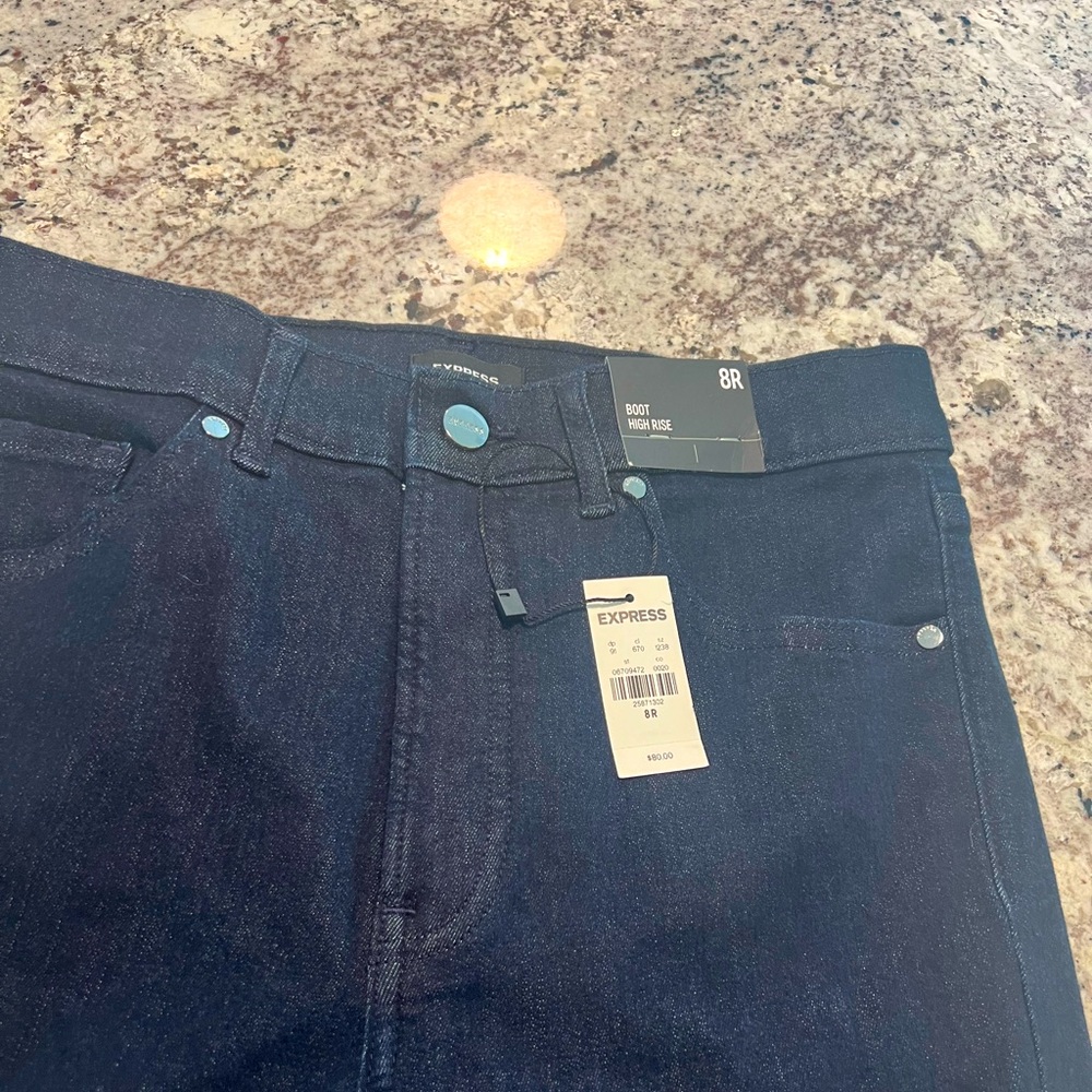 Express bootcut high rise denim
